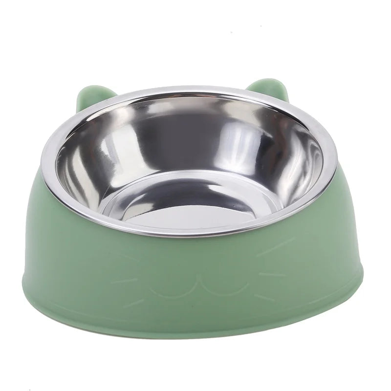 Cat Dog Bowl 15 Degrees Raised Non Slip Puppy Base Cat Food