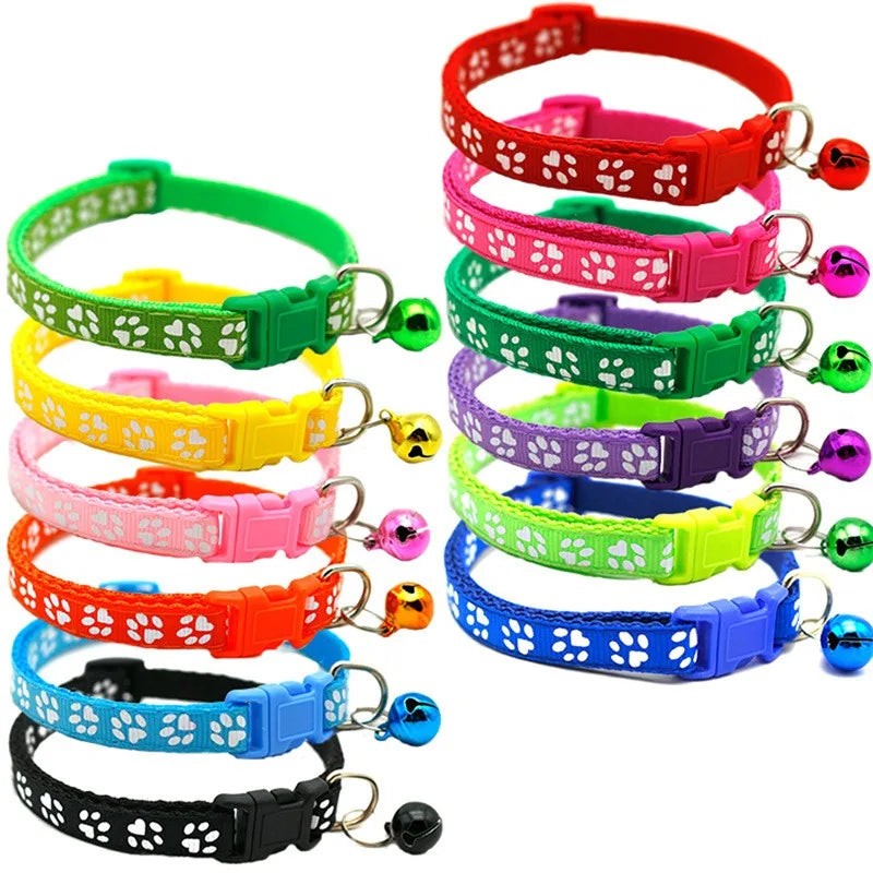 Wholesale Collars for Cat Collar With Bell Adjustable Necklace Cat Puppy Kitten Collar Dropshipping Pet Cats Collar Perro