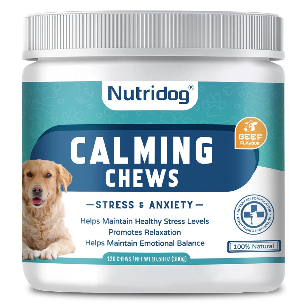 Anti-allergic & hip joint & calming & probiotic dog food for dogs full stage comprehensive nutrition-120 soft chews