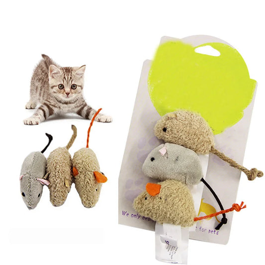 Funny Cat Toy Plush Simulation Mouse Toy Interactive Bite