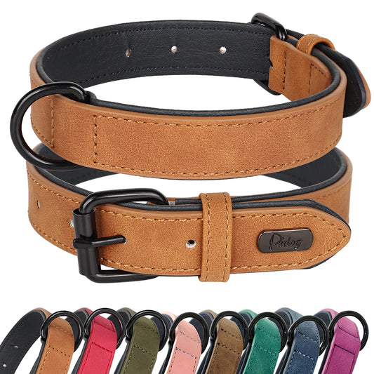 Large Dog Collar Soft Padded Dog Collars Durable Real
