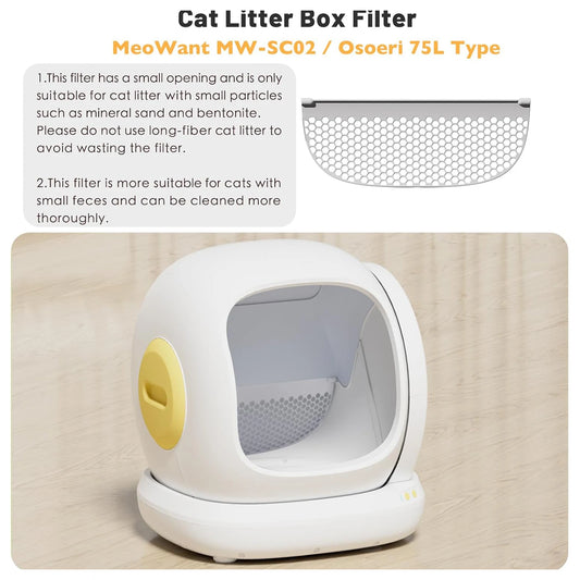 Self Cleaning Cat Litter Box Filter Small Holes Spare Parts