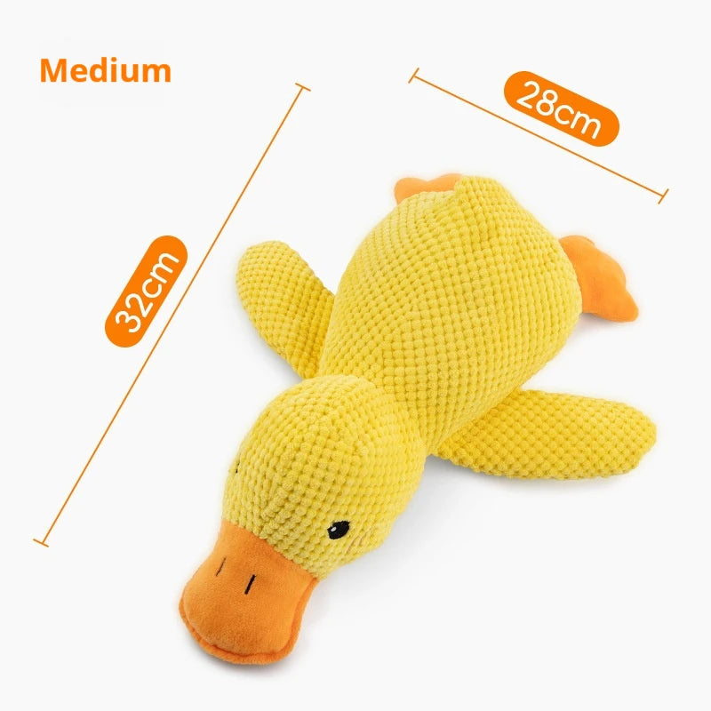 Dog toy plush companion sleeping duck bite resistant teeth