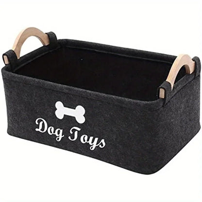 Felt pet toy box, dog toy box, storage basket box