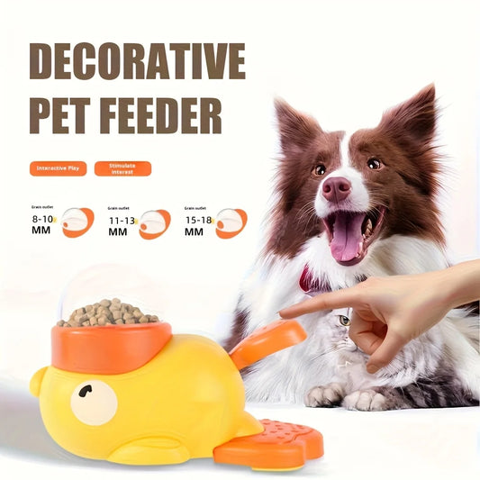 Pet slow food bowl, duck dog snack dispenser