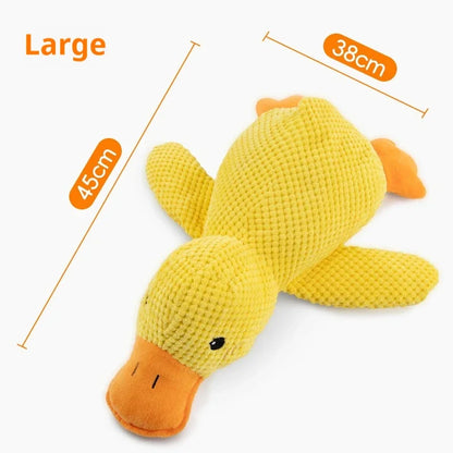 Dog toy plush companion sleeping duck bite resistant teeth