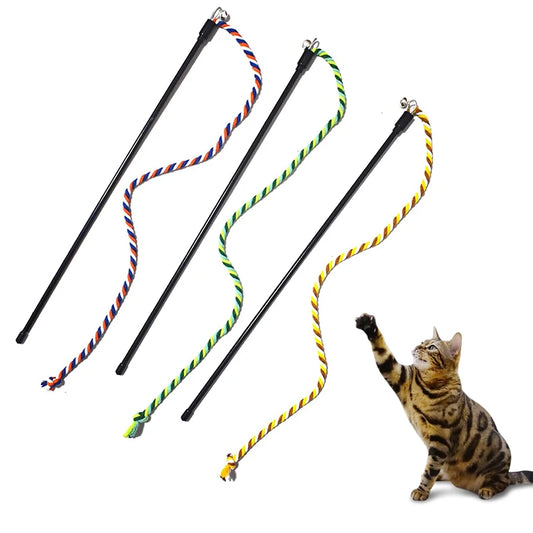 Cat Toy Interactive Teasing Rod with Rope