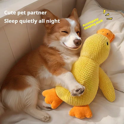 Dog toy plush companion sleeping duck bite resistant teeth