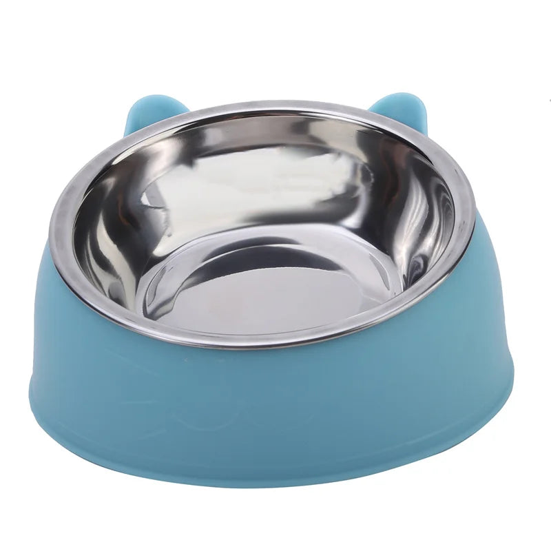 Cat Dog Bowl 15 Degrees Raised Non Slip Puppy Base Cat Food