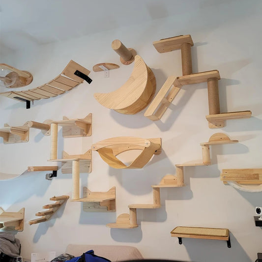 Wall Mounted Cat Climbing Shelves Cat House Cat Bridge Cat