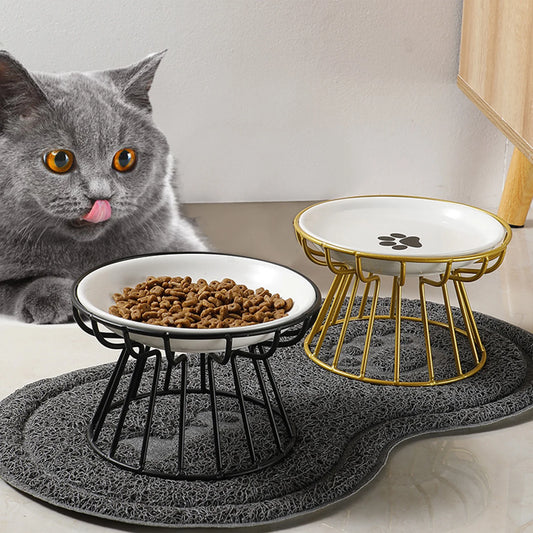 Whisker-Friendly Cat Bowl Wide Cat Wet Feeding Bowl