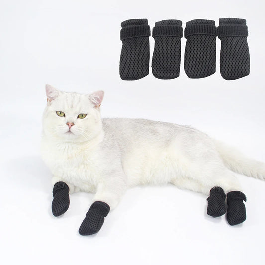 Cat Anti-Scratch Paw Covers — Silicone Bath Protectors