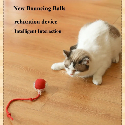 Automatic Rolling Fake Tail Ball Interactive Cats Toys