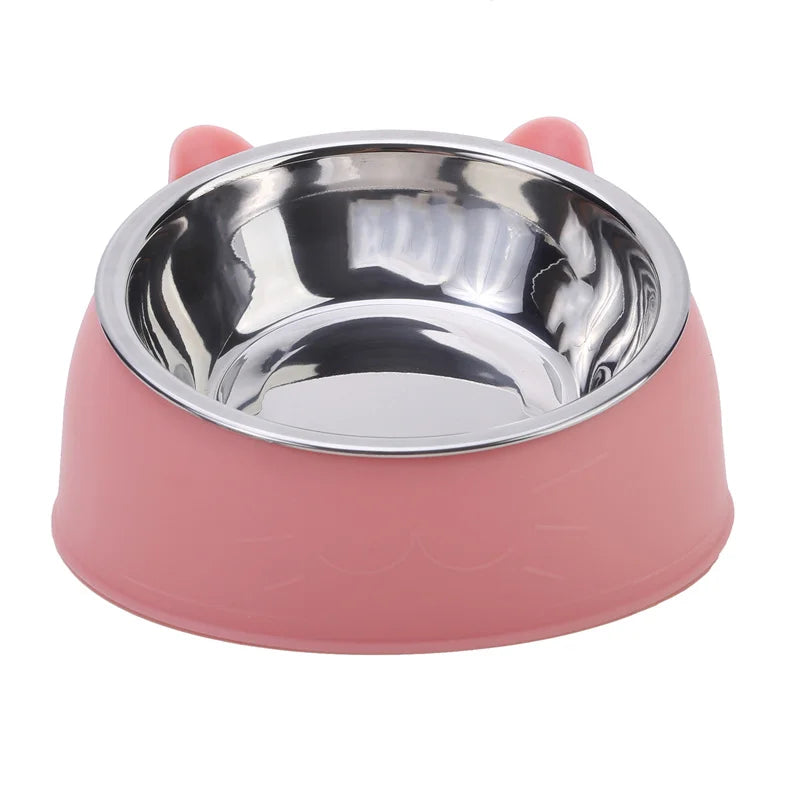 Cat Dog Bowl 15 Degrees Raised Non Slip Puppy Base Cat Food