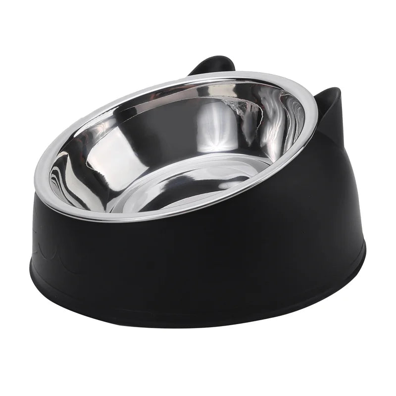 Cat Dog Bowl 15 Degrees Raised Non Slip Puppy Base Cat Food