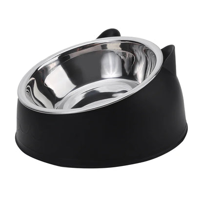 Cat Dog Bowl 15 Degrees Raised Non Slip Puppy Base Cat Food